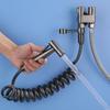 Grey 304 Stainless Steel Bathroom Bidet Set Wall-mounted Portable Bidet Sprayer Set Single Cooled Bathroom Shower Head