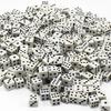 300pcs 8mm Six-Sided Dice Set White Black Green Colors Bulk RPG Dice for Tabletop Games D&D Casino Nights and Party Favors JXB