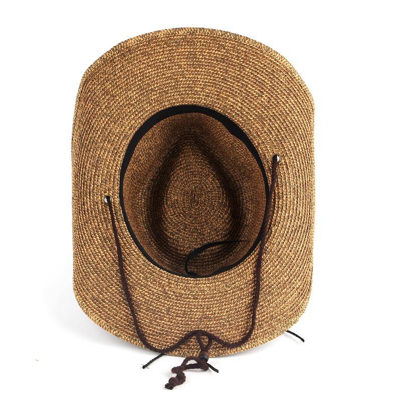 Meier Mixed color straw hat western cowboy straw hat outdoor sun hat