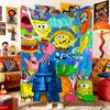 Kuschelige Weiche Decken S-Sponge-Bobs Sofadecke Tagesdecke auf dem Bett Haus und Dekoration Anime Tagesdecken Picknick & Decken