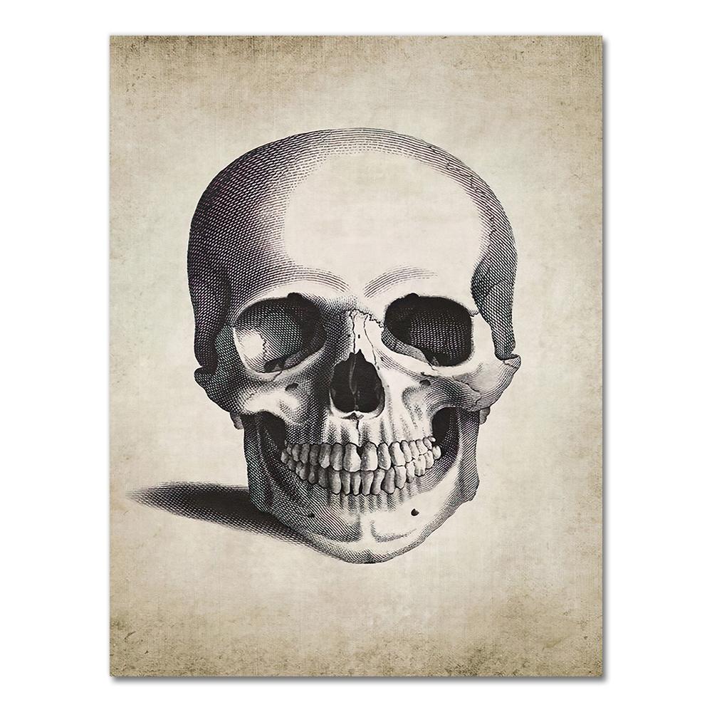 Human Anatomy Wall Art Hospital Vintage Posters and Prints Doctor Office Decoration Skeleton Anatomical Skull Canvas Painting
