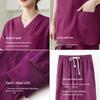 Unisex Short-Sleeve Surgical Gown and Long-Sleeve Workwear Scrub Set - Polyester/Cotton Blend