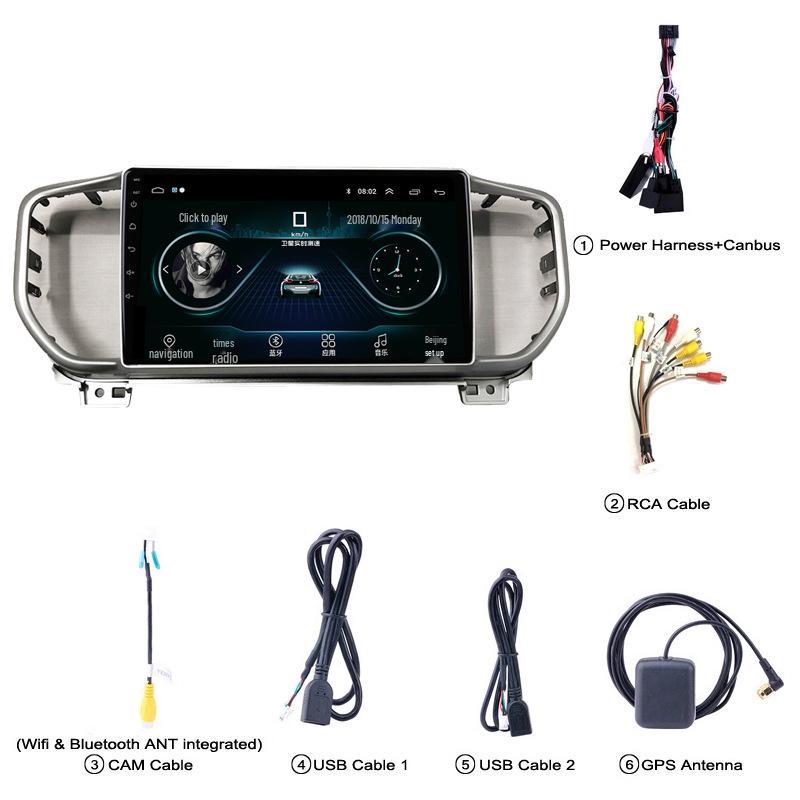 KX5 Navigator Android Smart Central Control Display with Reversing Camera Compatible with 16-20 Models