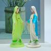 Queenbox 3.9" Plastic Blessed Catholic Mary Sculpture, Grace Lady Hand Italian Style Religious Durable Garden Statue Virgin Mother Figurine, 01