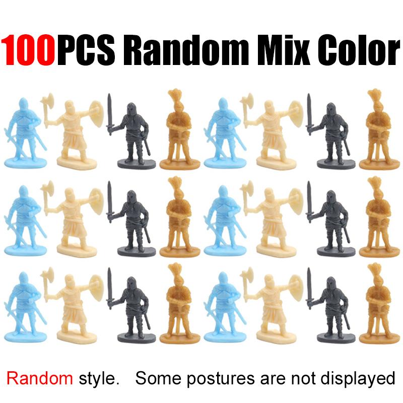 25-100PCS Soldier Model Archaic Swordman War Scene DIY Models Medieval Knight Soldier Role-Playing Props School Rewards Gift ZYF