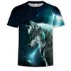 Summer Trendy Wolf Men's T-shirt 3D Digital Printed Short Sleeve Fashion Personalized Men's Wear T-Shirts Men’s