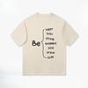 Heavy Cotton Printed Short Sleeves Want To Be Fun Text T-shirt Pure Cotton Summer T-shirt Men's and Women's Fashion Trend