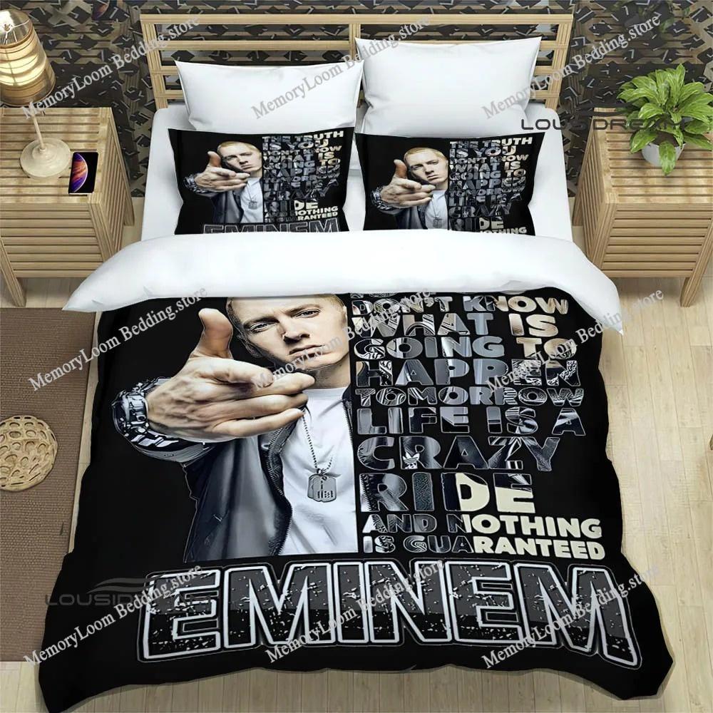New Cozy Eminem Bedding Set Single/Twin/Full/Queen/King Size Adult Kid Bedroom Soft-Touch Duvet Cover 3D Print Bed Sheet Set