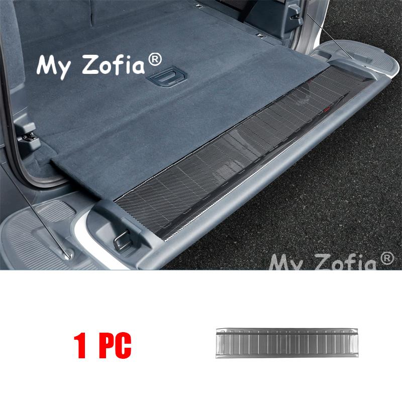 For ZEEKR 9X 2025 2026 Car Rear Guard Plate Trunk Protective ABS Carbon fiber Pattern Cover Interior Accessories