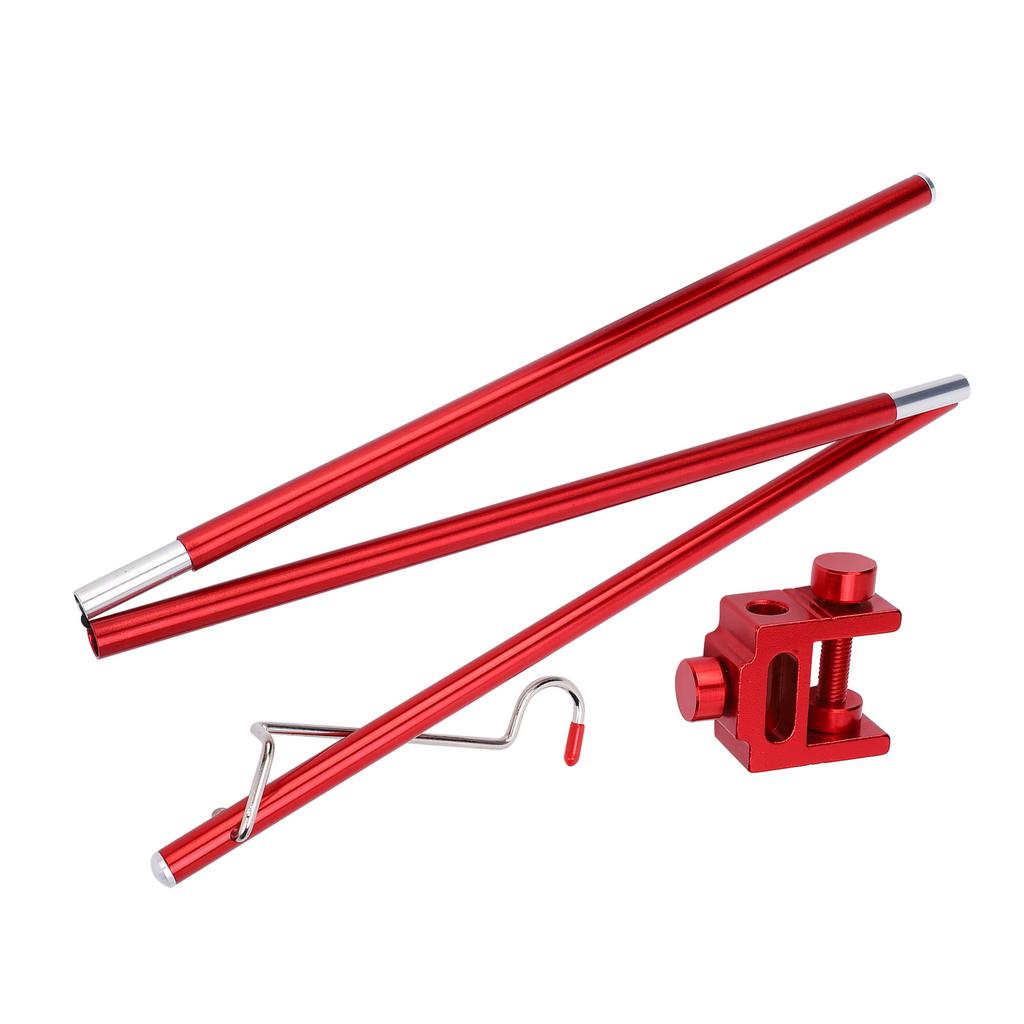 Składany Maszt Oświetleniowy na Kemping na Zewnątrz Przenośny Aluminiowy Stojak na Światło Uchwyt LampyCzerwony