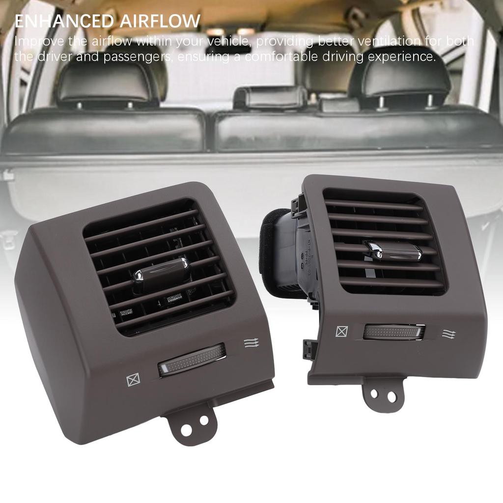 1 Pair Car Air Vent Outlet Improved Air Flow Driver and Passenger Side Dashboard AC Air Vent for Prado J120 2002 to 2009 Grey