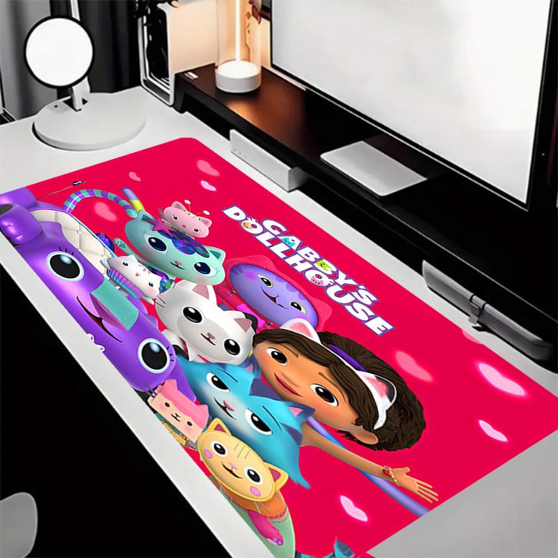 Gabby's Dollhouse Theme Premium Non-slip Mouse Pad with Stitched Edges,Durable Rubber Material,for Desktop & Gaming Great Gifts