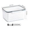 Double-Layer Fresh-Keeping Draining Basket for Kitchen Refrigerator - Vegetable Storage and Washing Box with Filter