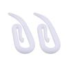 100pcs White Hanging Curtain Hooks Household Plastic Curtain Hooks Holder Window Hanger Curtain Poles Tracks Accessories
