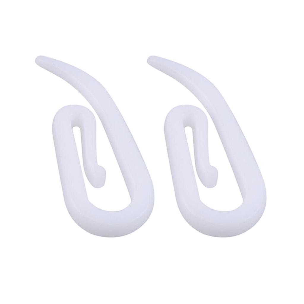 100pcs White Hanging Curtain Hooks Household Plastic Curtain Hooks Holder Window Hanger Curtain Poles Tracks Accessories
