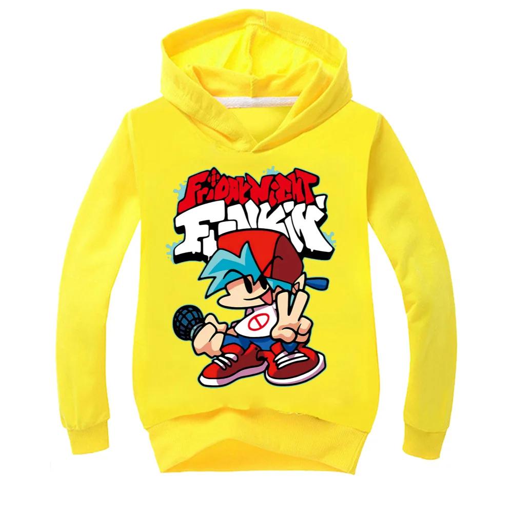 Friday Night Funkin Kinder Frühling Herbst Hoodie Shirt Kinder Jungen Cartoon Print Hoody Tops Sweatshirt Mädchen Casual Wear Kleidung
