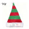 Christmas Hat with Lights Light Up Tree Hat, Striped Plush LED Party Eye Catching Stage Performance Fur Trim, Holiday Cosplay Costume Accessory