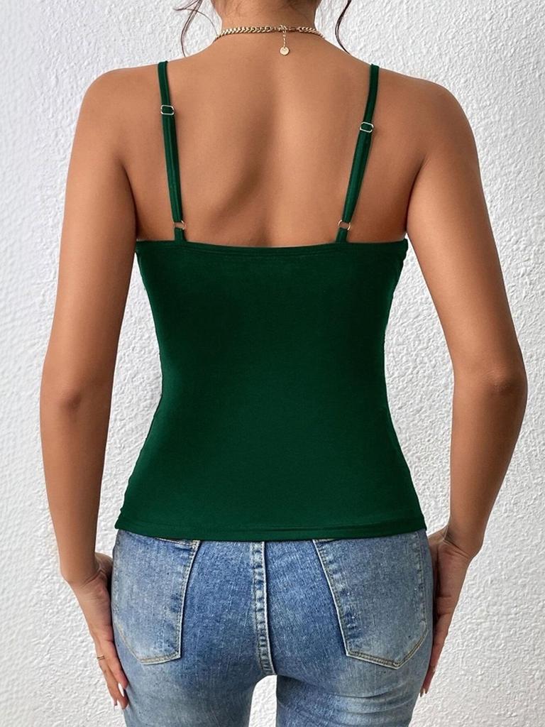 Sexy Spaghetti Strap Deep V-Neck Slim Camisole for Women