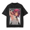 Men Women Chainsaws Man Reze Vintage Washed T Shirts 100% Cotton Clothes Cool Short Sleeve Round Collar Tees Plus Size T-Shirts