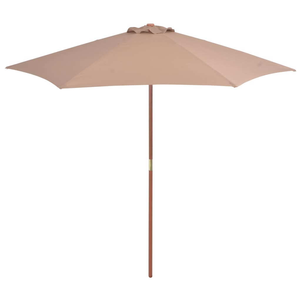 Wooden Mast Sun Umbrella 270 Cm Taupe