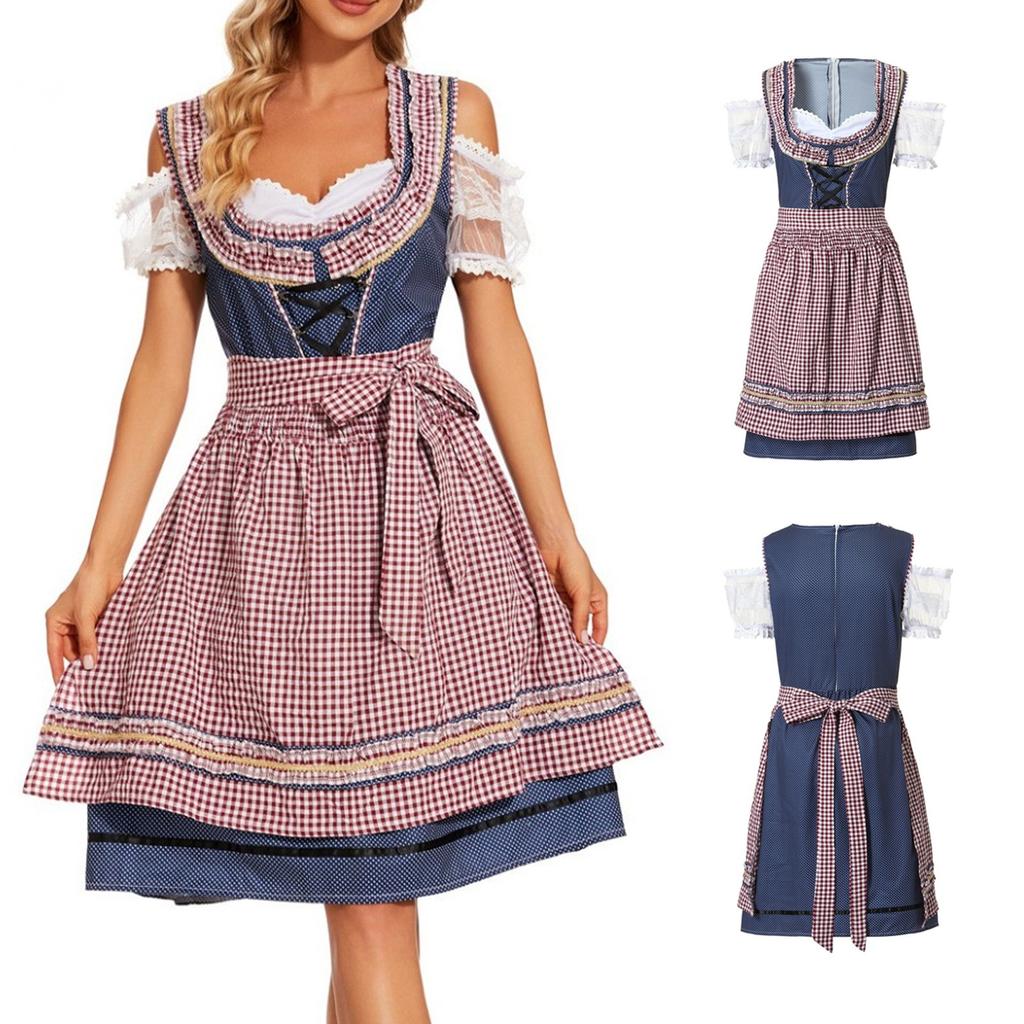 Dress For Women Women's Dress Beer Dress Checkered Dress German Beer Festival Dress