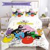 3pcs Custom Name Barbapapa Bedding Set Duvet Cover Closure Includes 1 Duvet Cover & 2 Pillowcases, Soft and Comfortable for All Seasons.