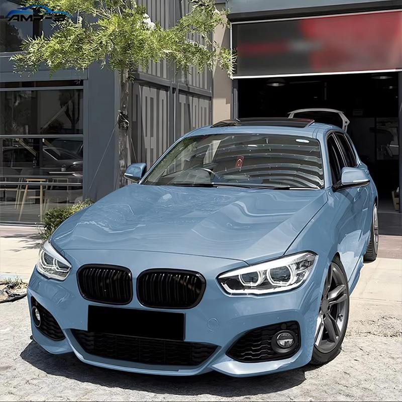 Car Front Bumper Racing Grille Front Kidney Dual Line Grilles For BMW 1 Series F20 F21 2015- Car Front Grill Replacement