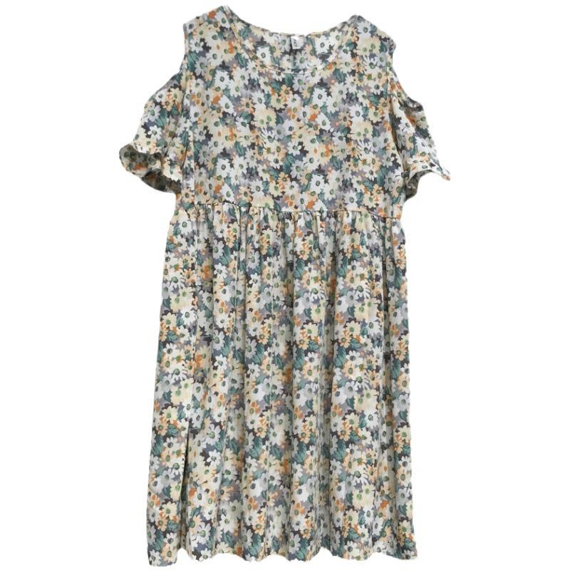 2024 Summer Floral Maternity Dress - Stylish Belly-Covering Design for Outings