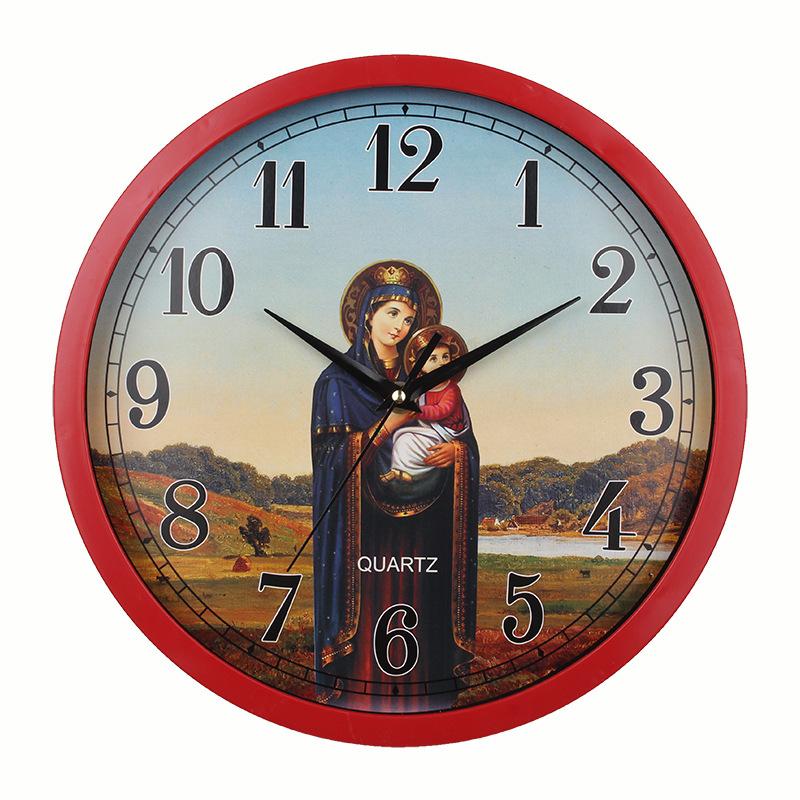 New Jesus Wall Clock Bedroom Living Room Home Decoration Wall Clock Living Room Dining Room Silent Wall Clock