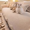 New Sofa Cushion, Universal In All Seasons, Washable Non-Slip Seat Cushion Chenier Straight Row Sofa Cover Cover Cloth Towel
