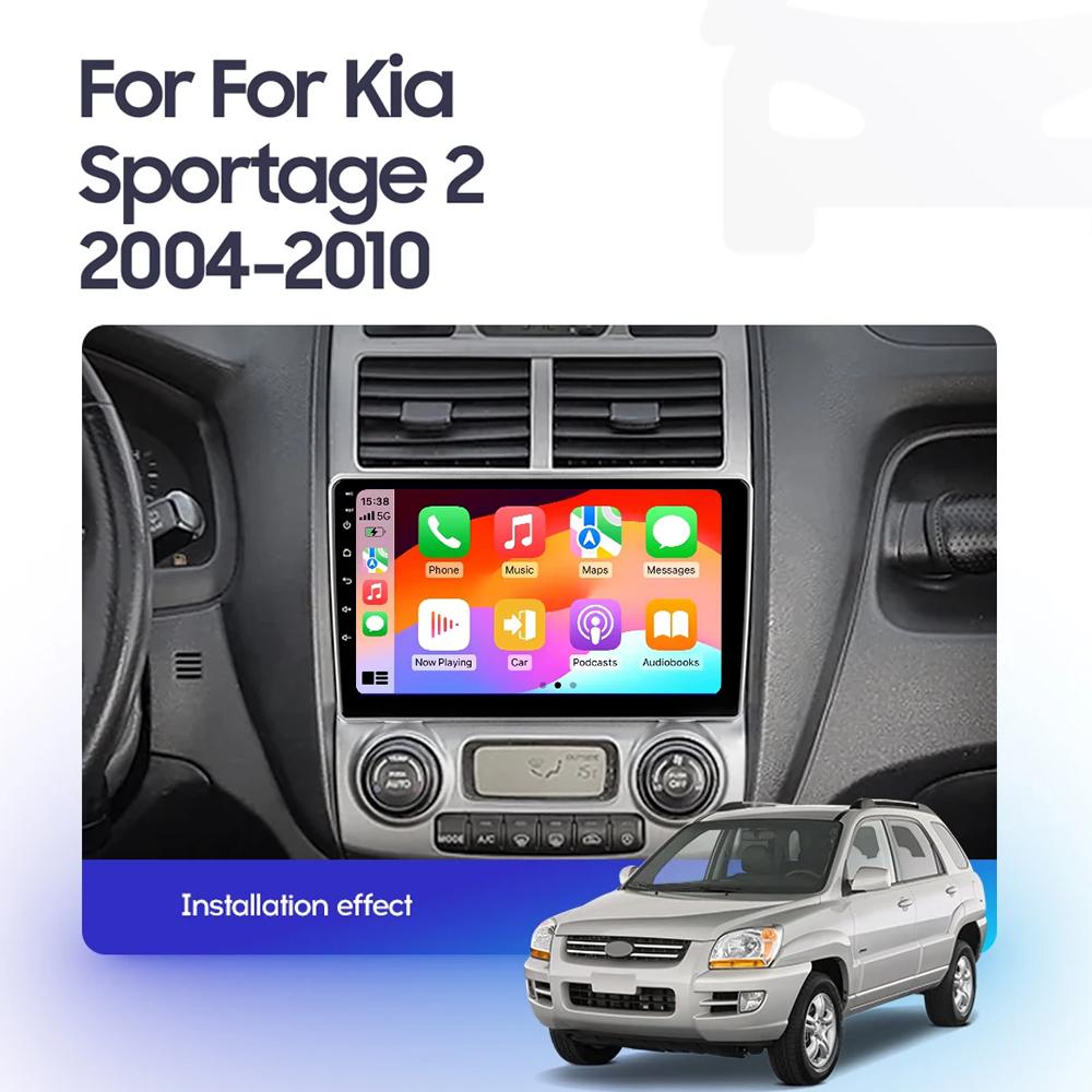 Android 14 WIFI+4G Car Radio For Kia Sportage 2 2004 2005 2006 2007 - 2010 Auto Multimedia Carplay Player Stereo BT WIFI+4G DSP
