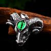 Vintage Baphomet Goat Pendant Necklace Gothic Men Stainless Steel Satanism Lucifer Necklace Fashion Animal Jewelry Accessories