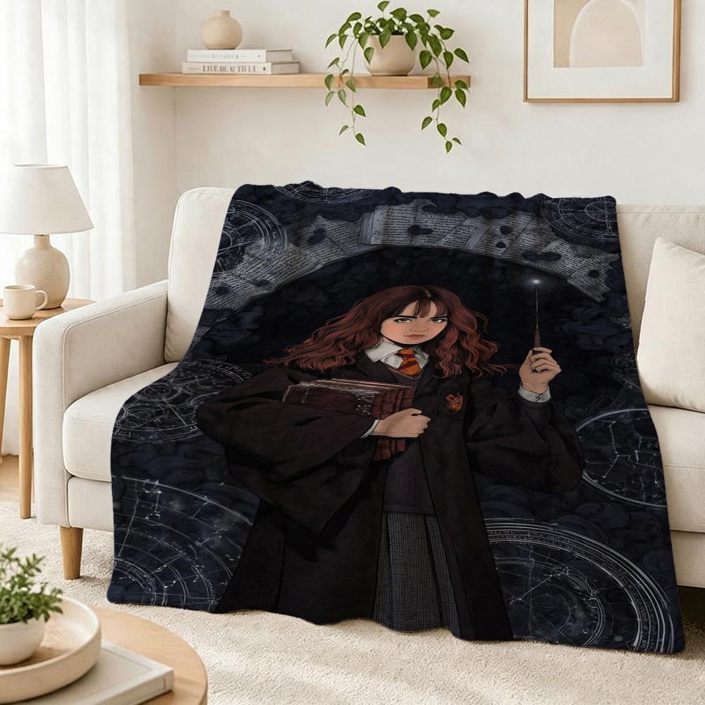 Harry Potter Magical World Printed Flannel Blanket Soft Warm Fleece Blanket For Living Room Office Nap Home Decor Great Holiday Gift