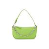 By Far Mini Rachel Vintage Grain Zipper Closure Sheepskin Chain Shoulder Bag Women Handbags Pistachio-Green 20FWMIRAPSGRLSMA