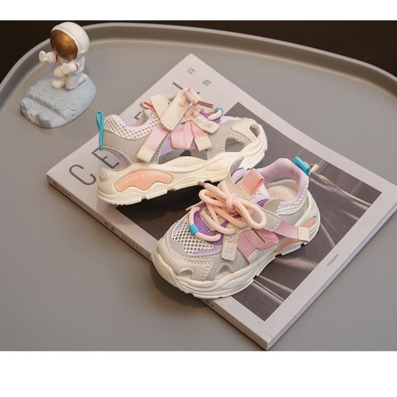 Summer Children's Sports Shoes Casual Boys Sandals Single Net Running Shoes One Pedal Dad Shoes Breathable