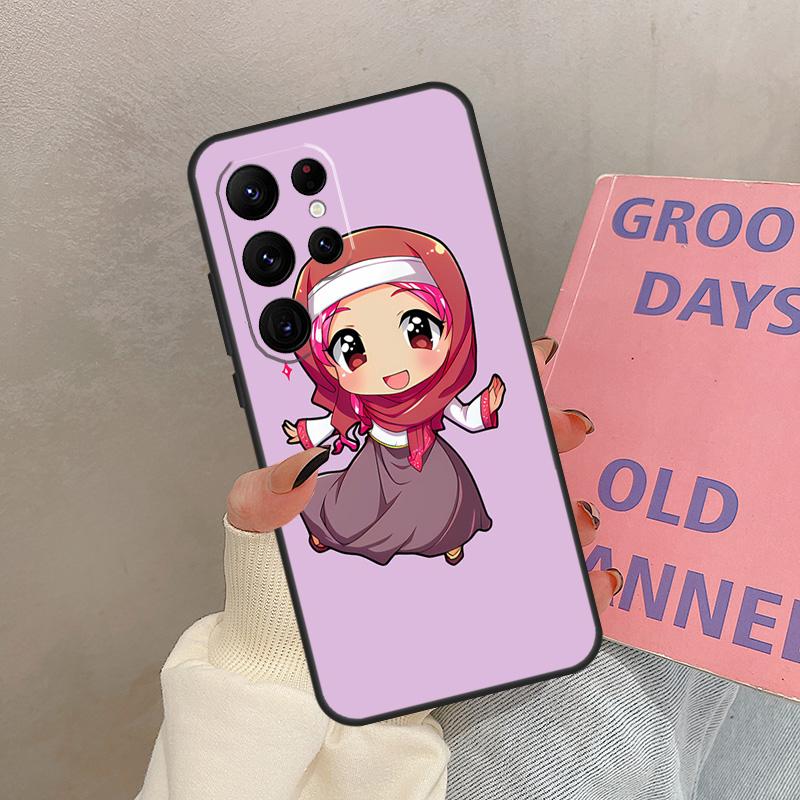 Muslim Arabic Hijab Girl Case For Samsung Galaxy S25 Ultra S20 S21 S22 S24 S23 Ultra S9 S10 Plus S25 FE Cover Coque