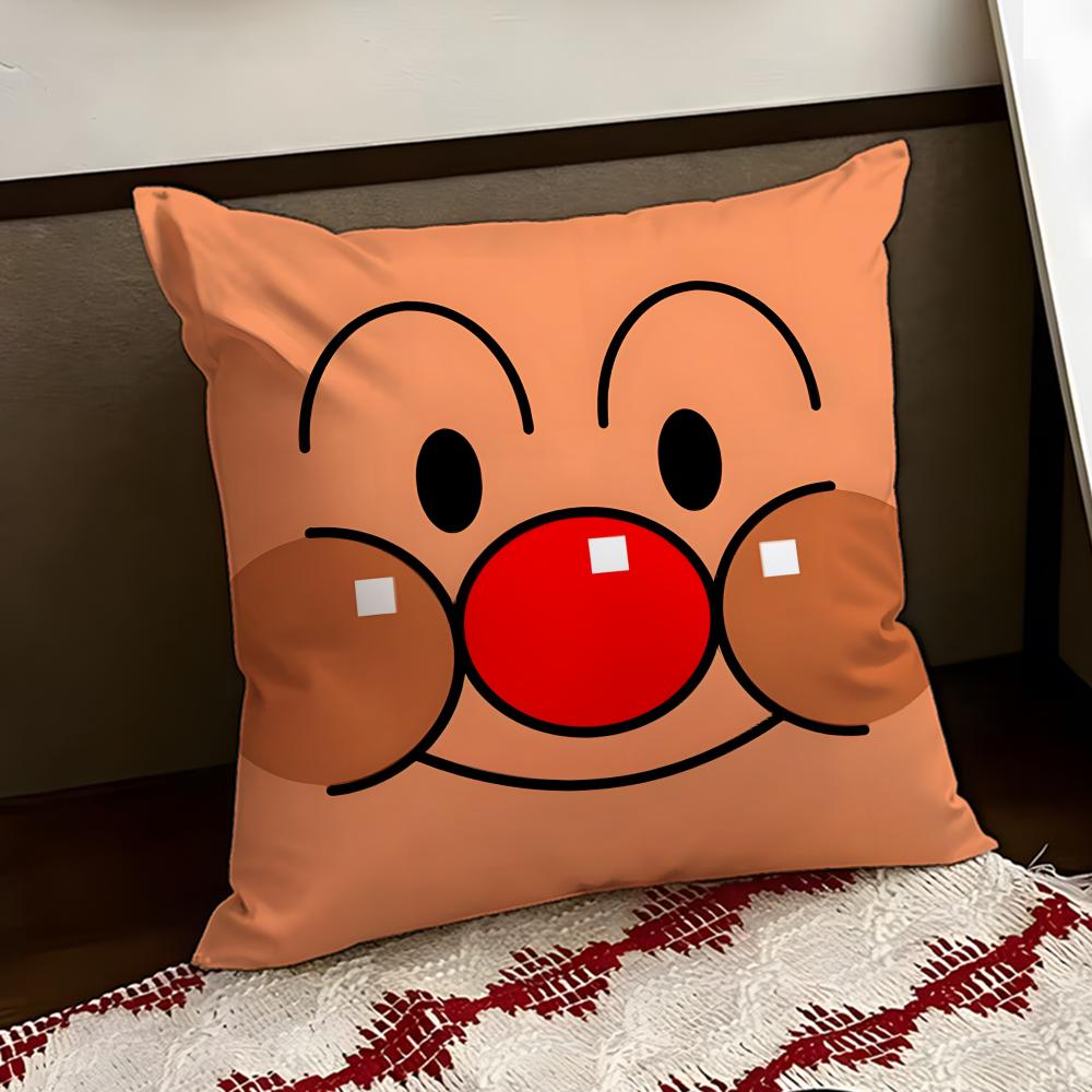 Cute AAnpanman anime Cushion Cover Reversible Soft Durable Pillow Cover Home  Car MultiScene Use for Daily Comfort
