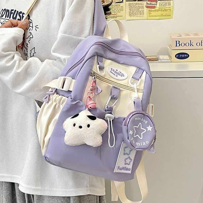 Schoolbag Large Capacity Women's School Bag 1011 New ins Small Fresh Backpack Fashion Versatile College Student Computer Backpack