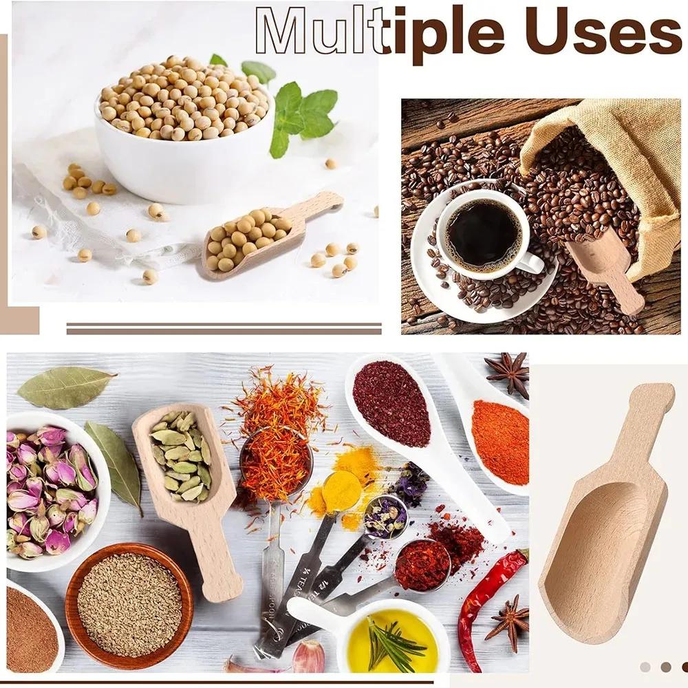 Mini Cupe din Lemn Lingură pentru Săruri de Baie Lingură pentru Bomboane Făină Cupe Ustensile Lingură pentru Măsurat Lapte Accesorii Ustensile de Gătit pentru Bucătărie