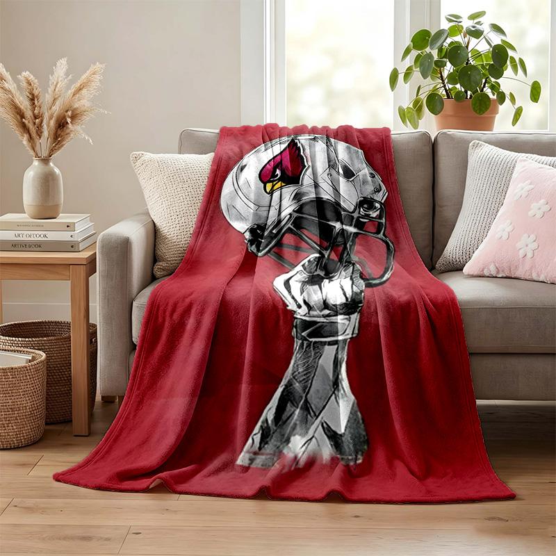 Arizona Cardinals blanket Flannel Blanket Soft Cozy Plush Throw for Sofa Bed Lightweight Home Decor