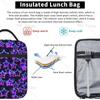 Lila und Blaue Schwebende Neonsterne Tragbare Lunchtasche Isolierte Lunchbox Wiederverwendbare Tragetaschen für Frauen Männer Arbeit Picknick Camping