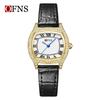 Retro Rhinestone Inlaid Roman Numerals Square Ladies Fashion Watch
