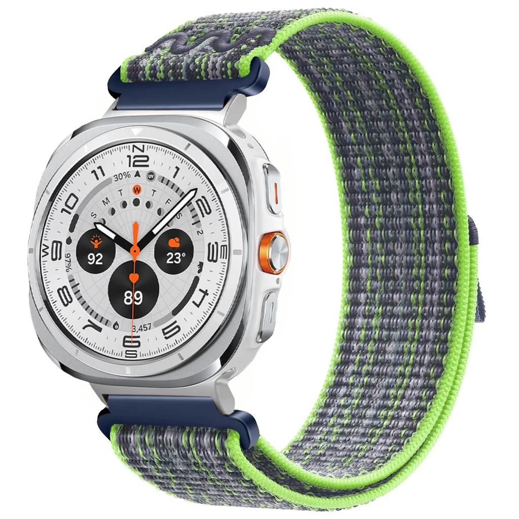Geborduurd Nylon Bandje voor Samsung Galaxy Watch Ultra 47mm Armband Polsband Sport Ademend Riempje Galaxy Watch 8 Ultra 2026
