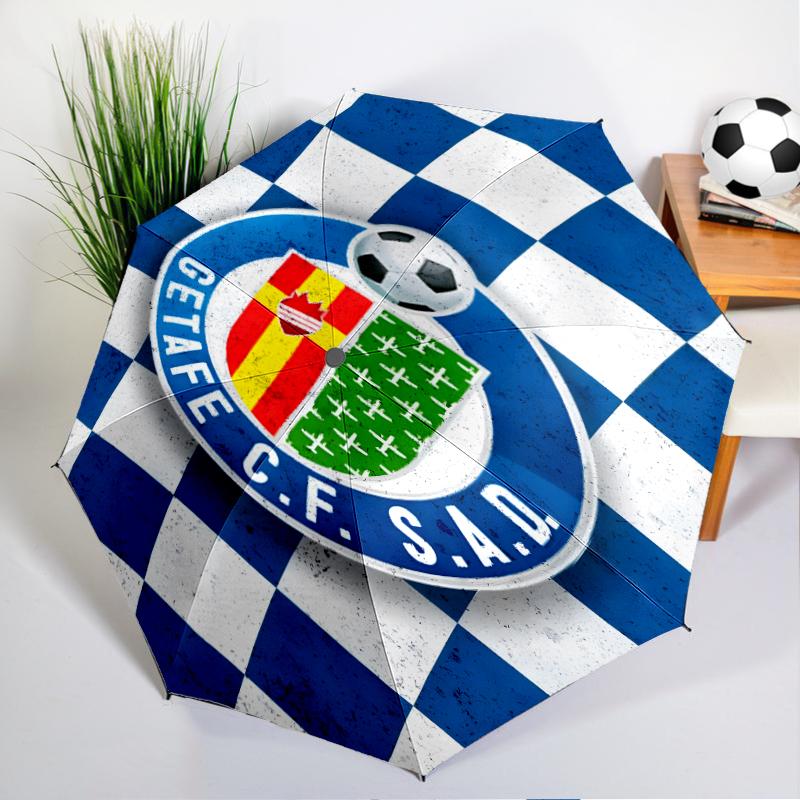 Getafe Football Crest Automatic Folding Umbrella - 8-Rib Travel Umbrella with Auto Open/Close & Portable, Gift for Christmas, Birthdays