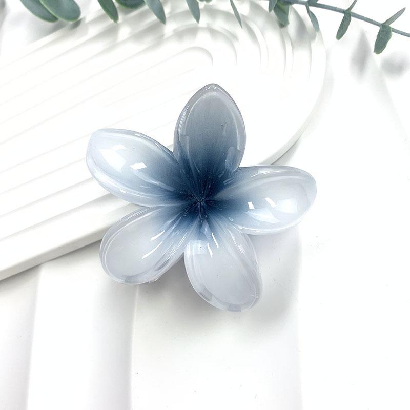 Retro Colorful Frangipani Flower Hair Claw Clip for Women