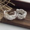 925 Sterling Silver Vintage Earrings For Women Trendy Simple Interware Lines Earring Jewelry Prevent Allergy Party Accessories