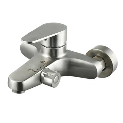 Robinet de douche de salle de bain, mitigeur mural en acier inoxydable, mitigeur d'eau chaude et froide, robinet de douche triple, robinet de baignoire de salle de bain