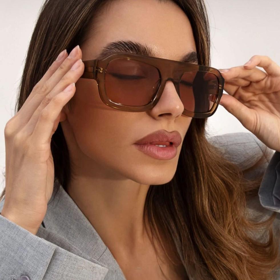 Retro Large Frame Sunglasses: European & American High-End Trend, Celebrity Street Style, Versatile Fashion Accessory.