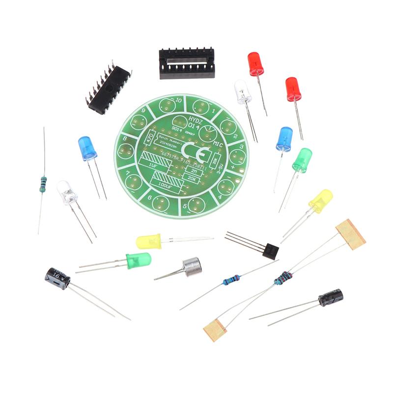 Colorful Voice Controlled Rotating Led Light Kit Voice Controlled Electronic Production Diy Kit Diy Production Parts