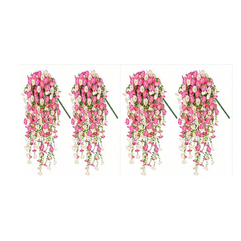 1/2 Stück Künstliche Hängende Blumen Seiden-Prunkwinde UV-Beständig Fake Hängende Riesige Blume Balkon Garten Hochzeitsparty Dekoration